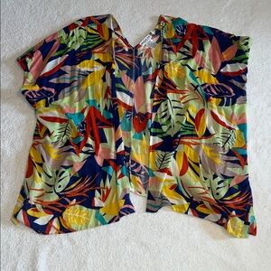 Ingear Multicolor Leaf Print Women's Blouse